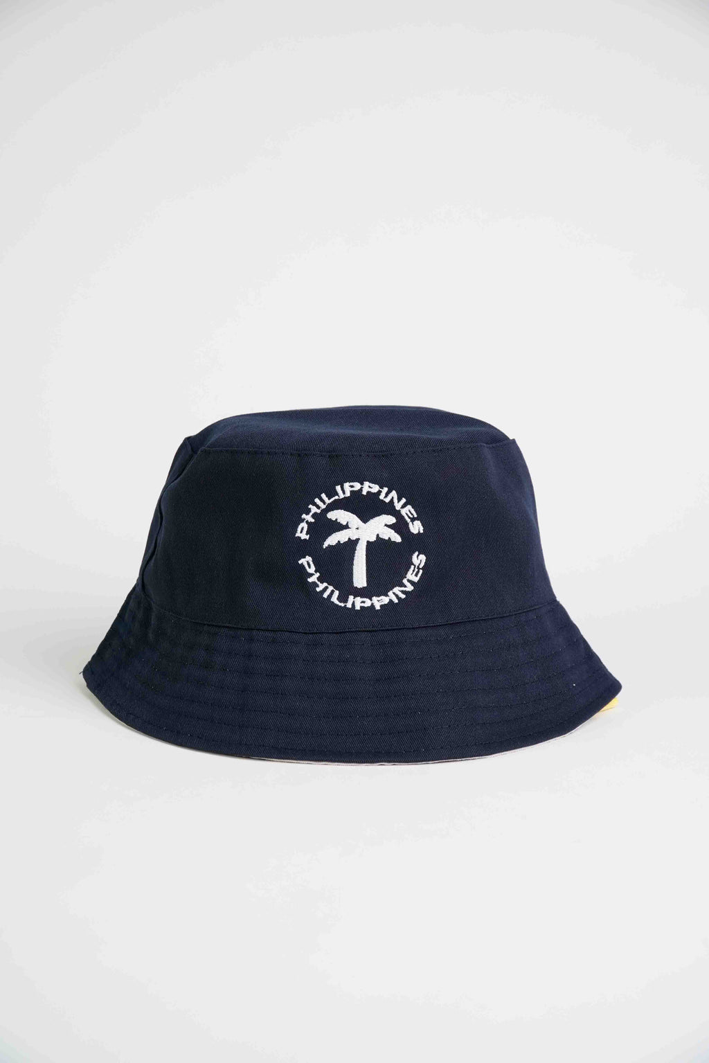 Reversible Bucket Hat with Palm Tree Embroidery