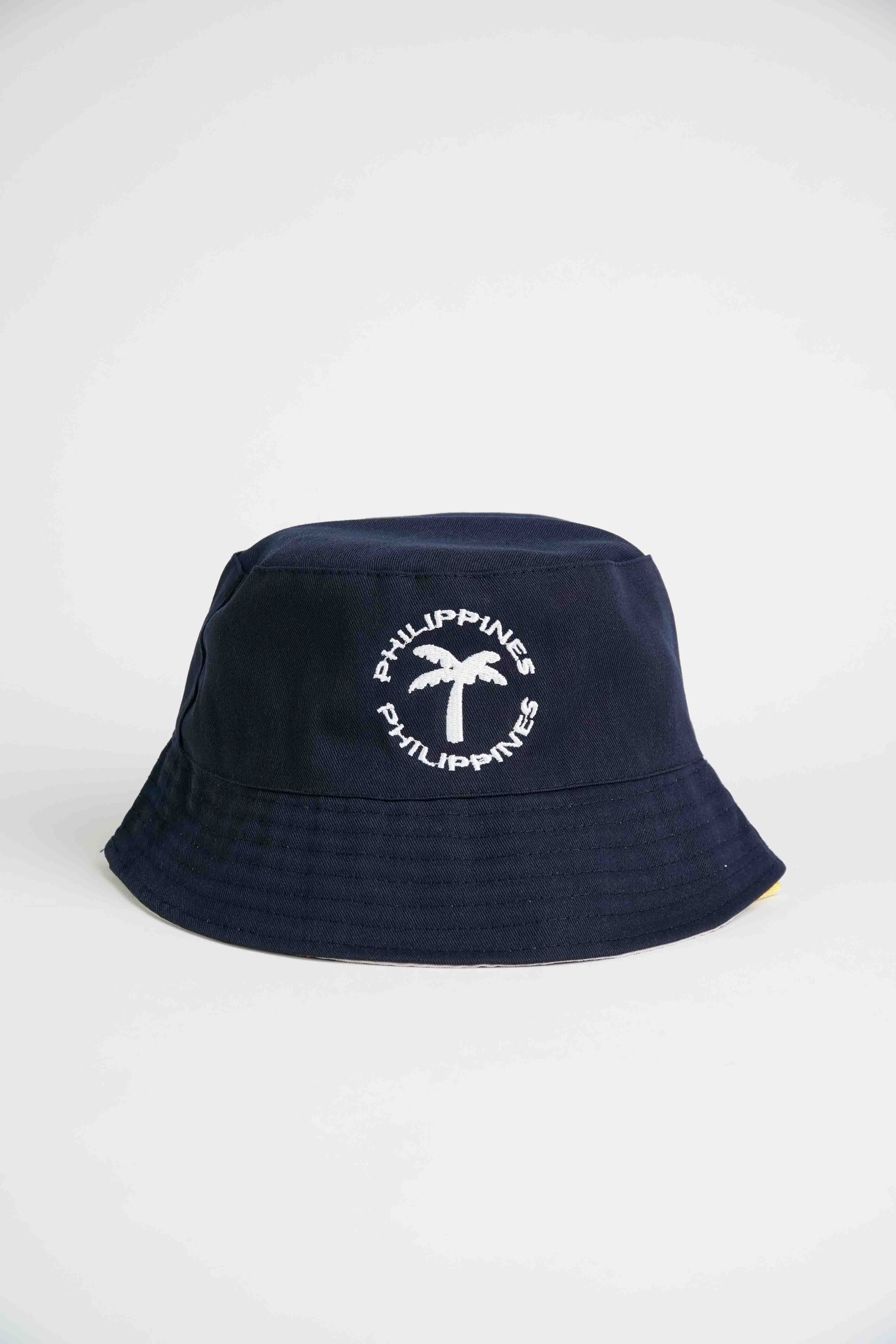 Reversible Bucket Hat with Palm Tree Embroidery