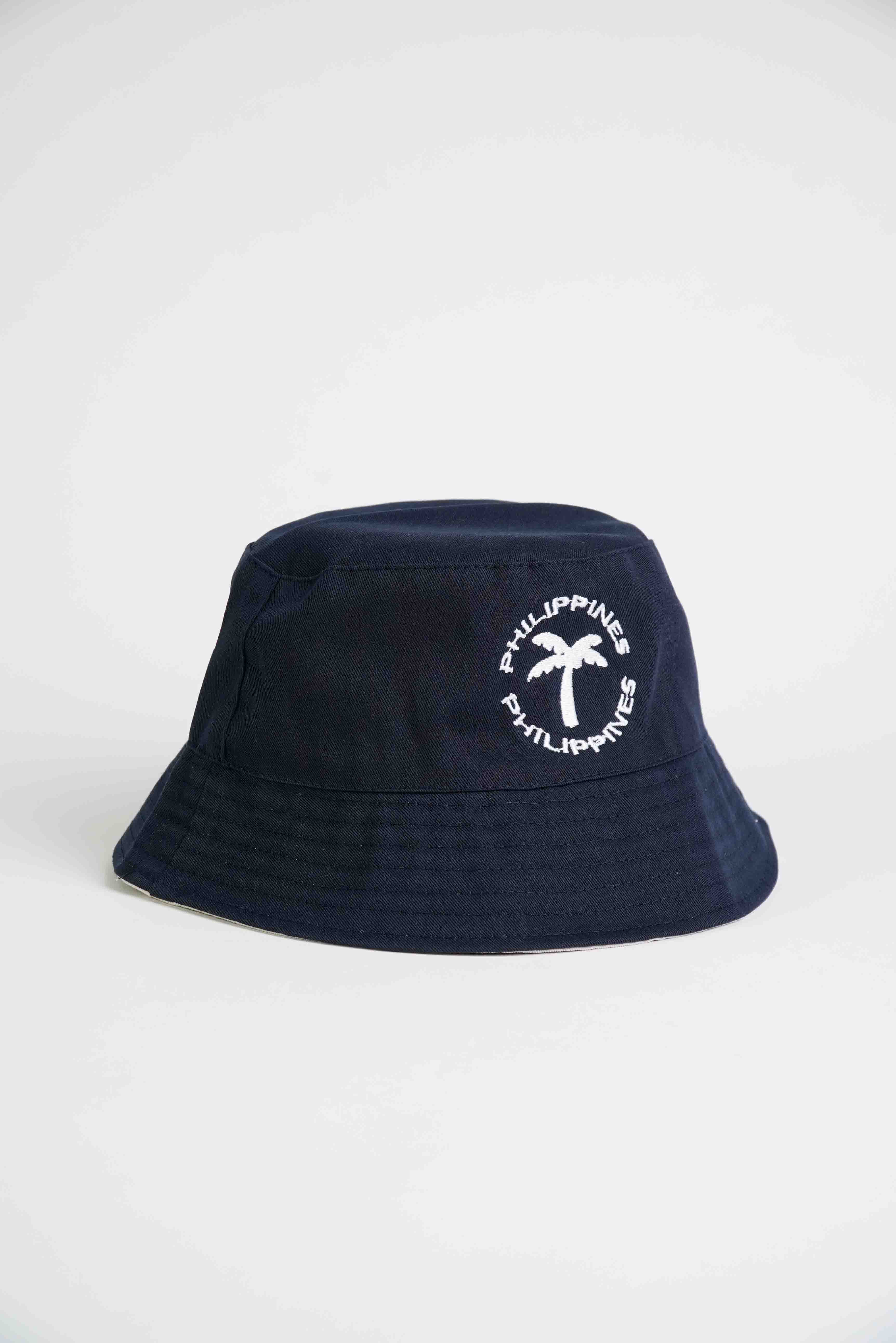 Reversible Bucket Hat with Palm Tree Embroidery