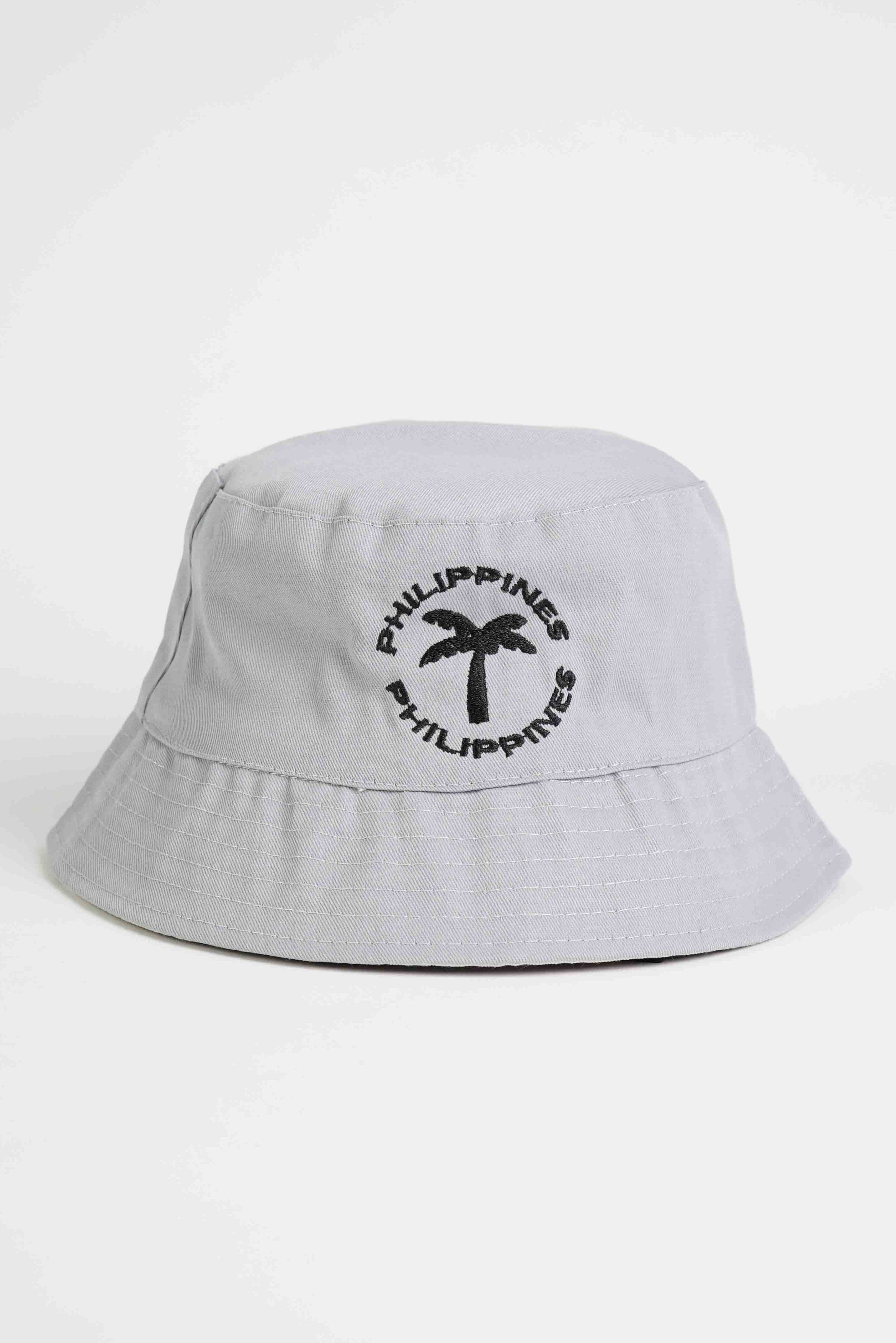 Reversible Bucket Hat with Palm Tree Embroidery