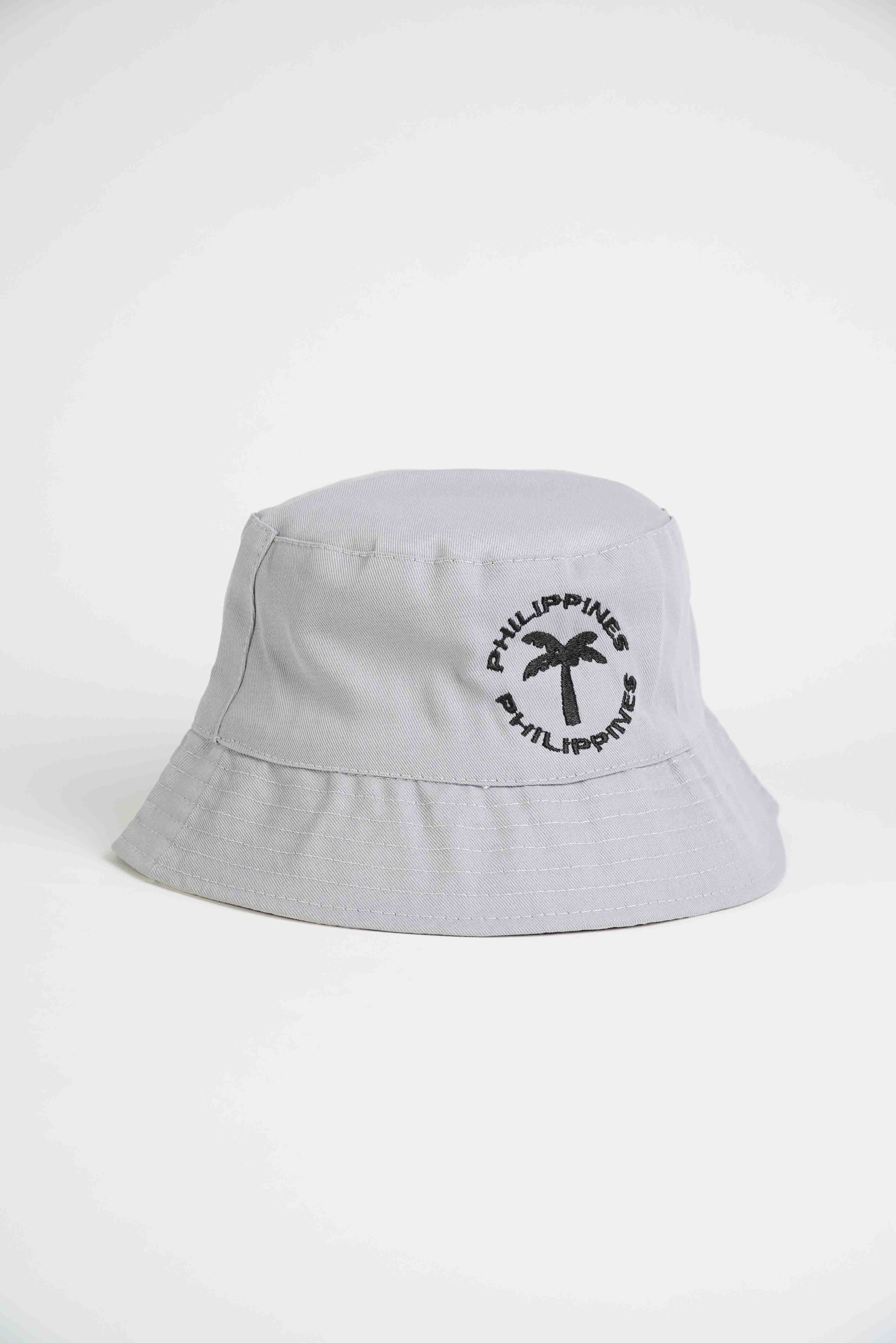 Reversible Bucket Hat with Palm Tree Embroidery