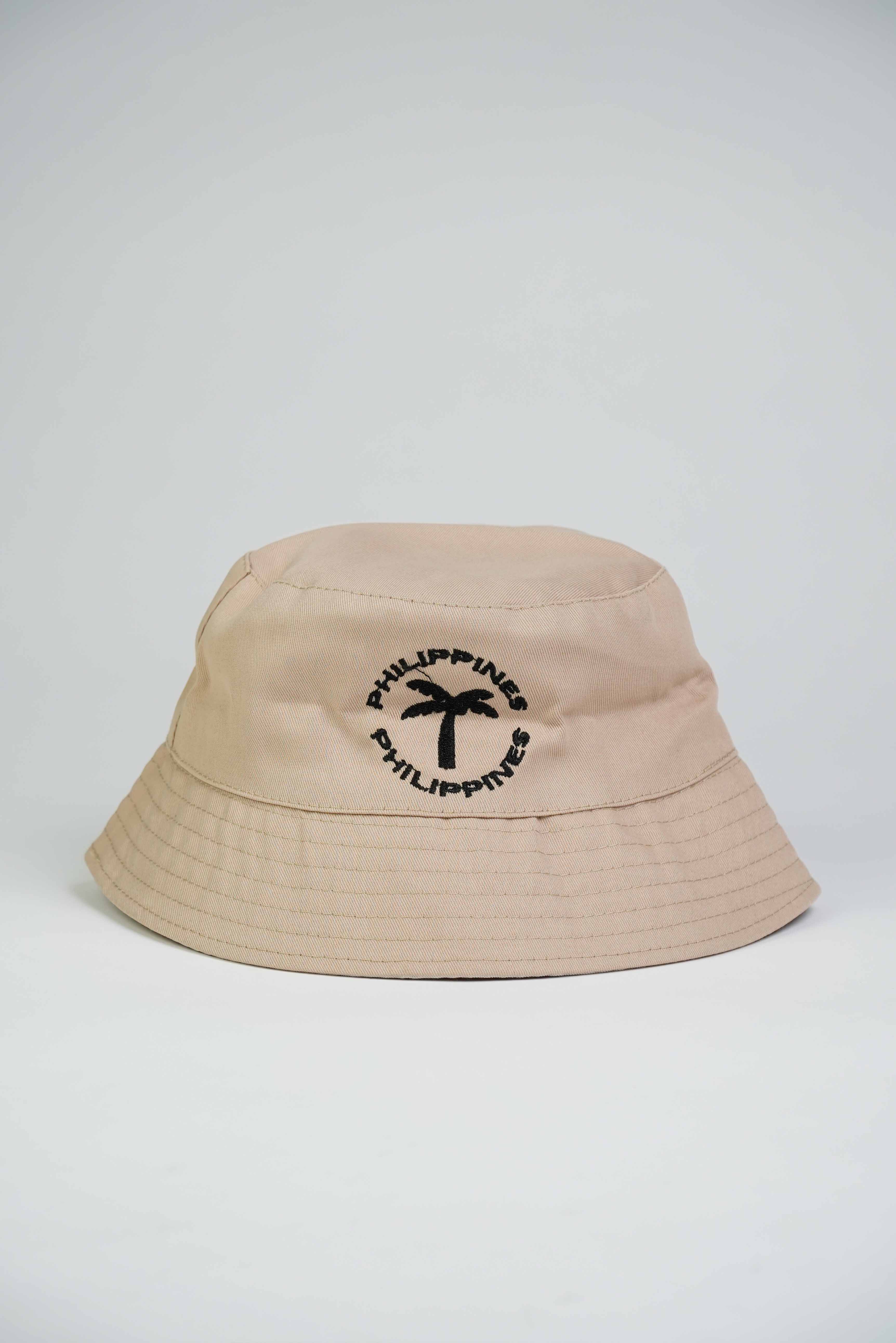 Reversible Bucket Hat with Palm Tree Embroidery