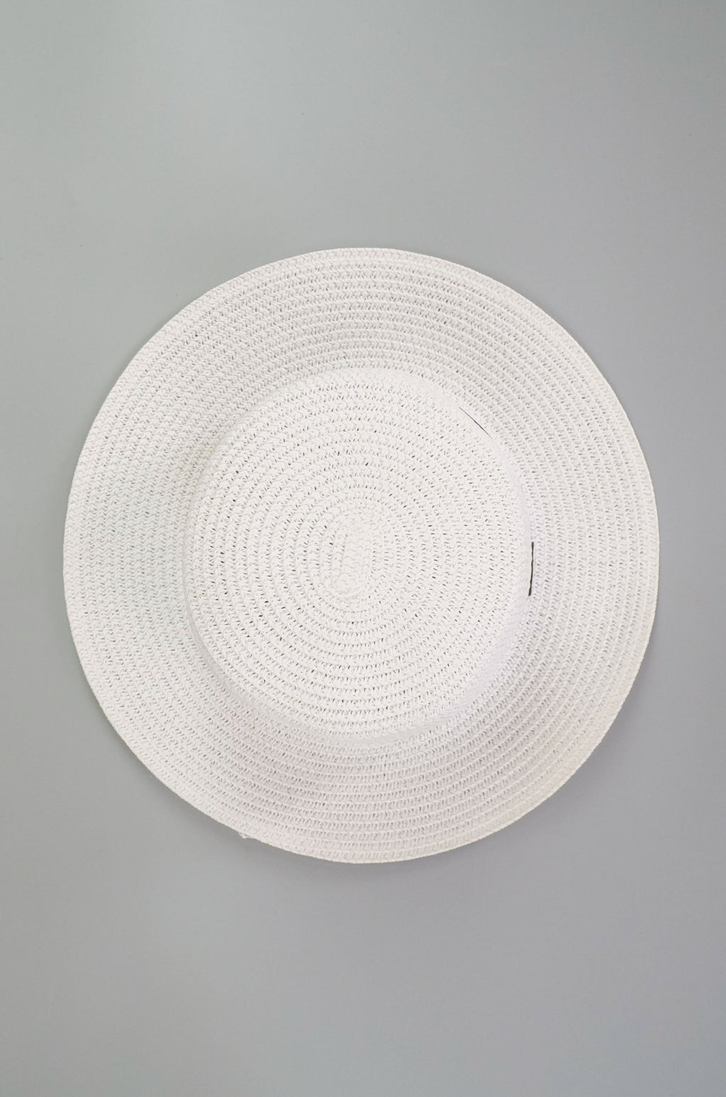 Straw Boater Hat with Ribbon