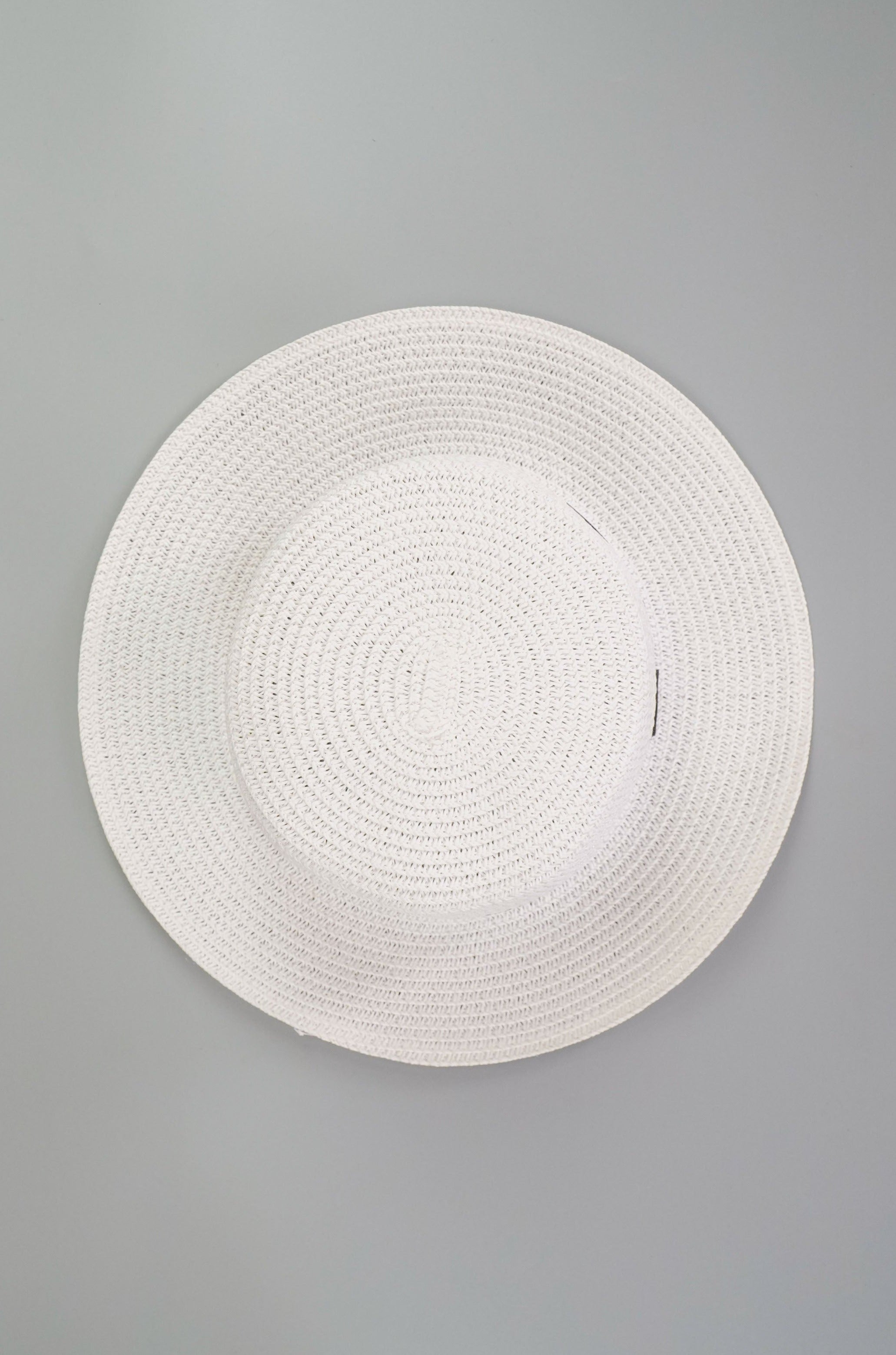 Straw Boater Hat with Ribbon