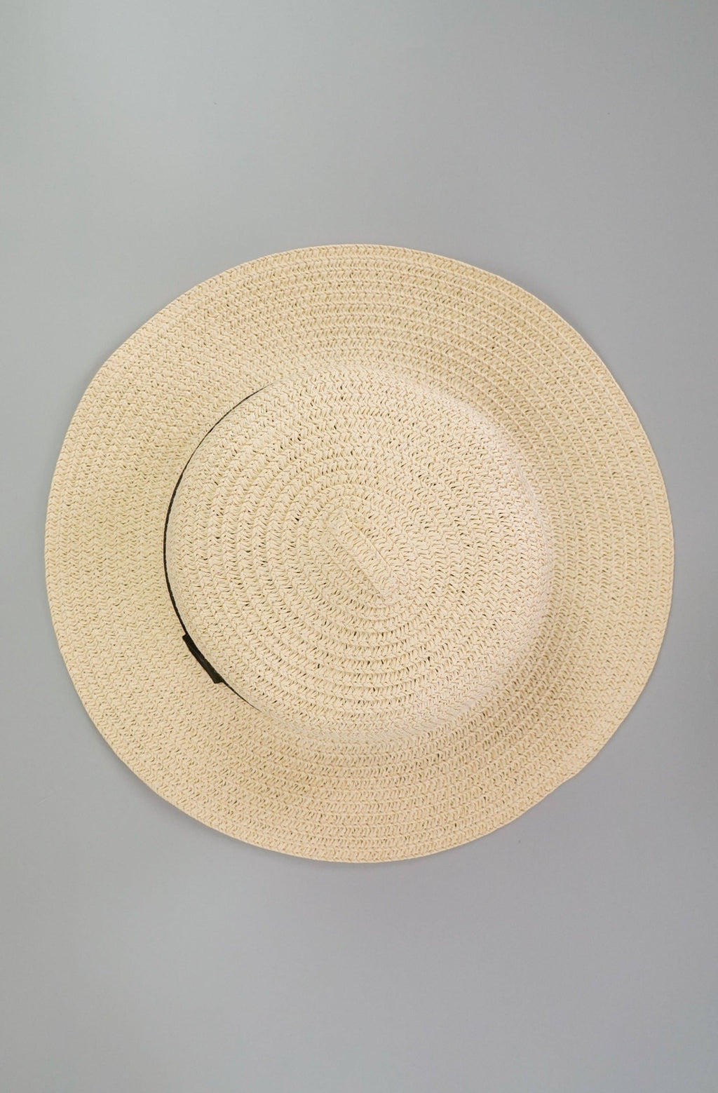 Straw Boater Hat with Ribbon