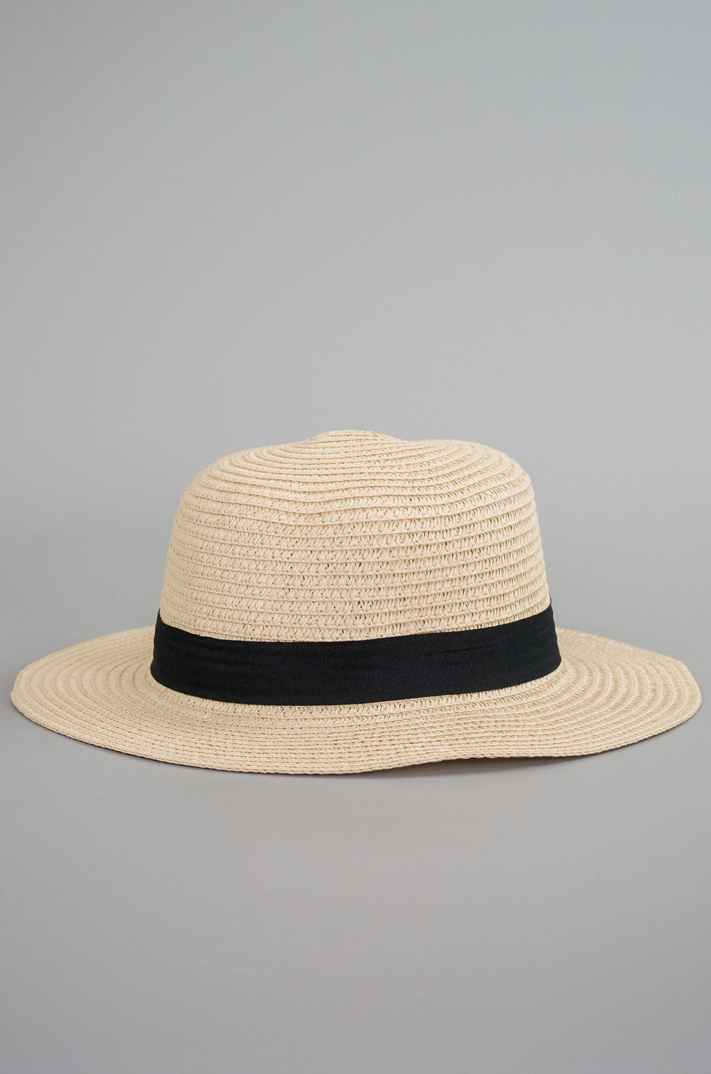 Straw Boater Hat with Ribbon