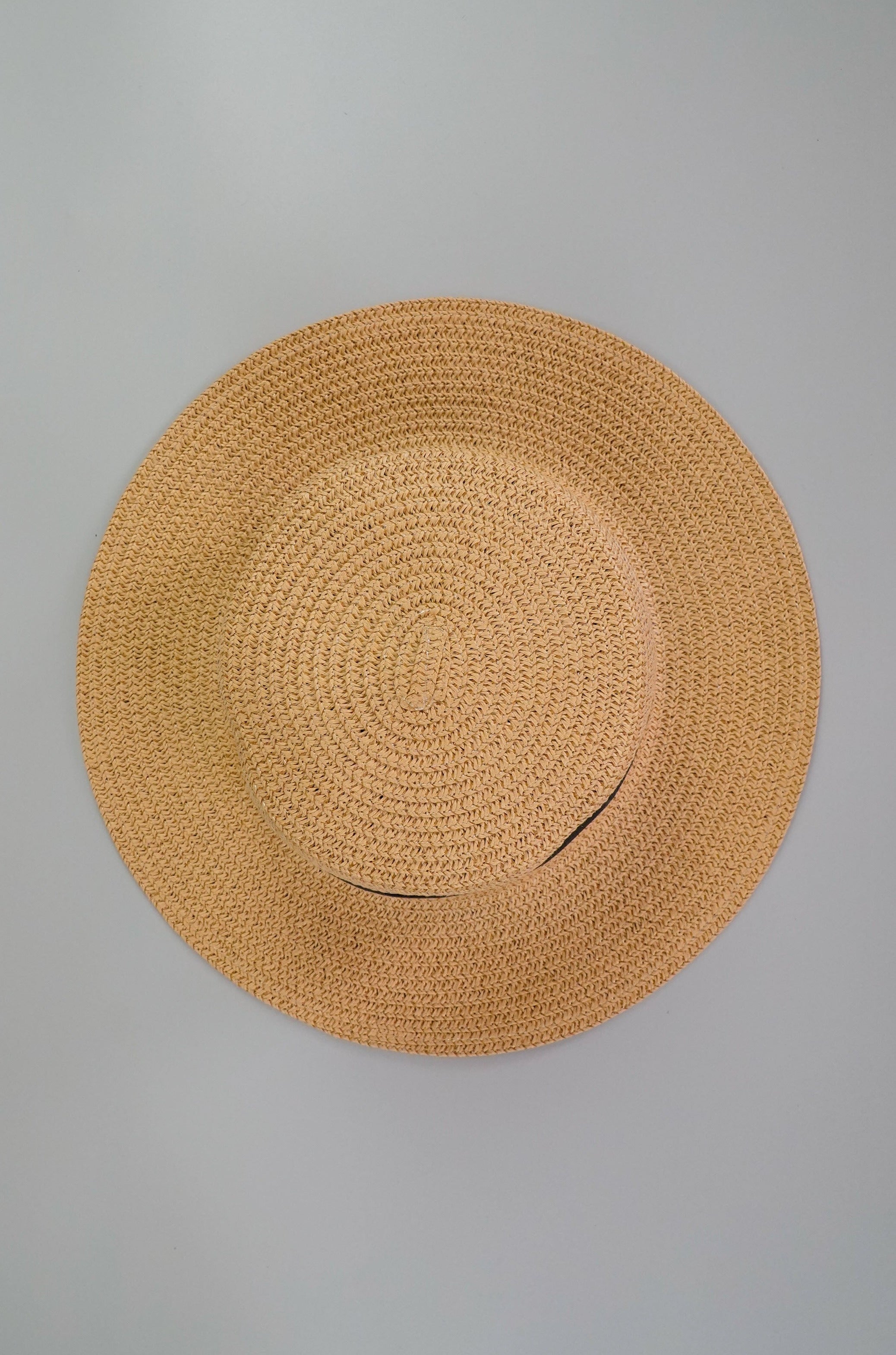 Straw Boater Hat with Ribbon