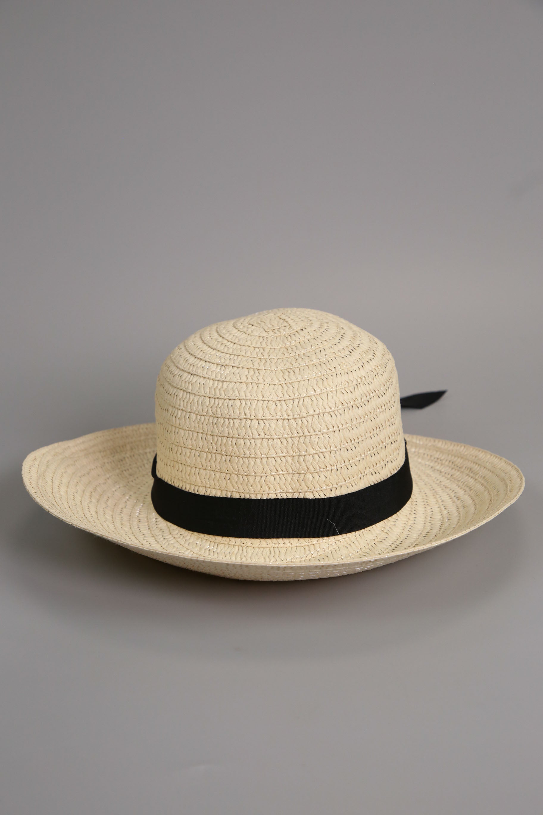 Straw Hat with Ribbon