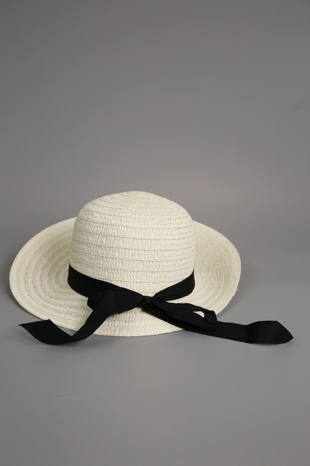 Straw Hat with Ribbon