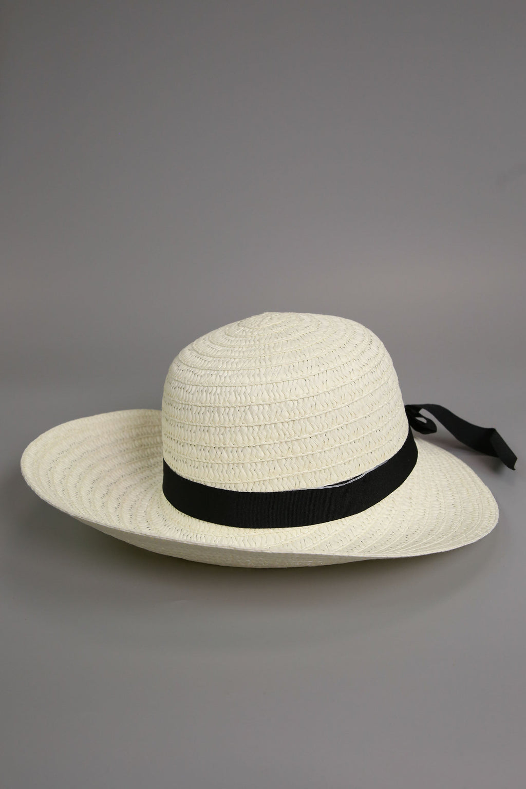 Straw Hat with Ribbon