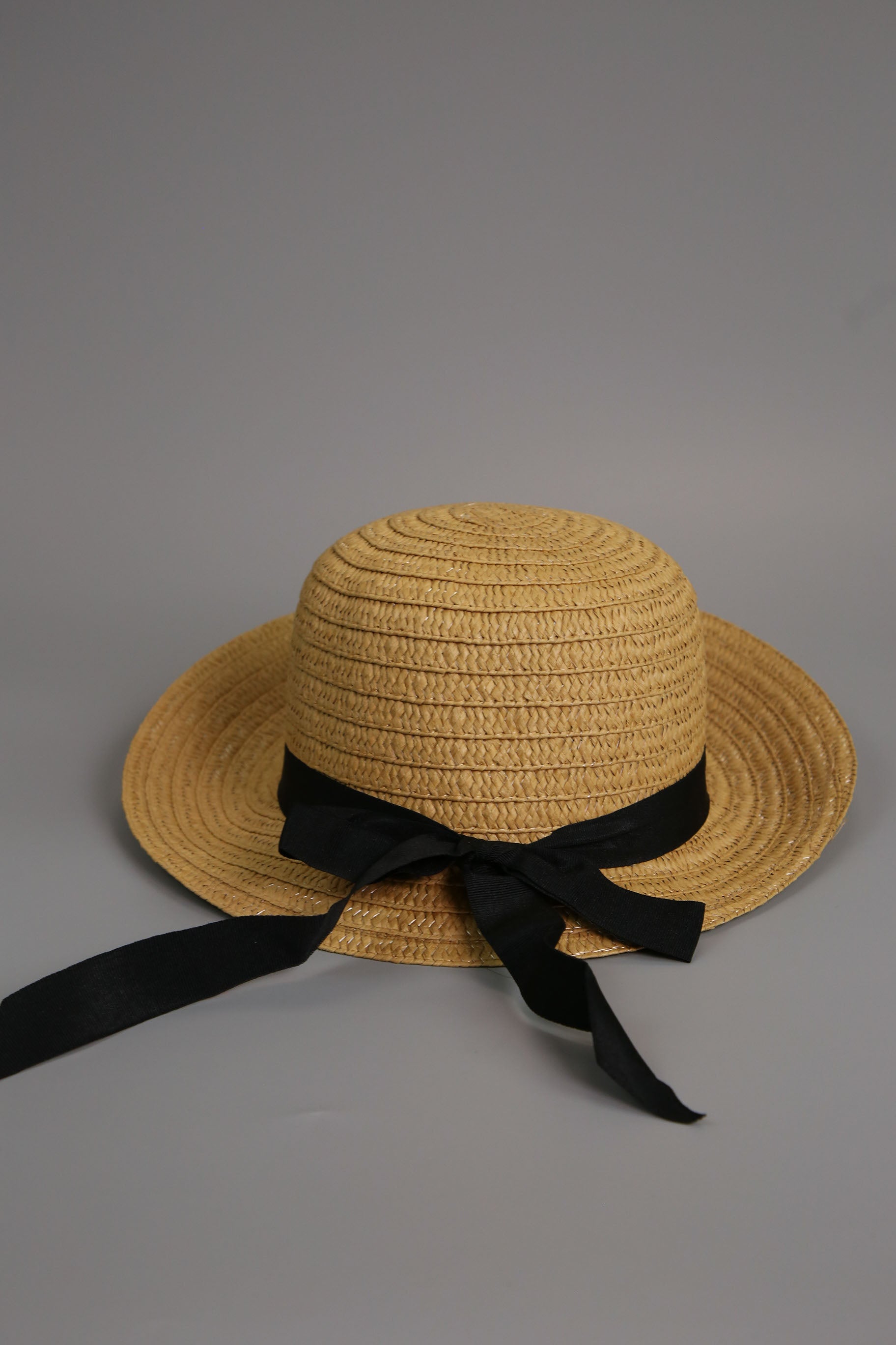 Straw Hat with Ribbon